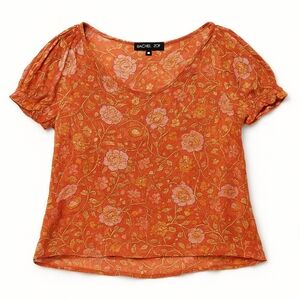 D7 - Rachel Zoe Orange Floral Women's Top